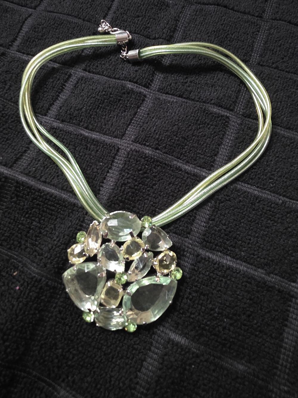 Green Crystal Statement Necklace